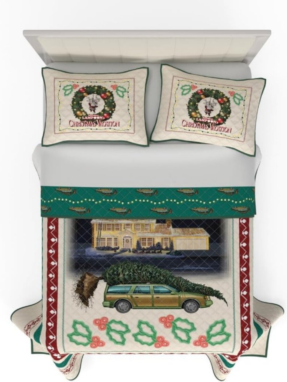 Cozy Holiday Quilt Set - Super Soft 3-Piece Bedding with Pillow Shams, Full Size